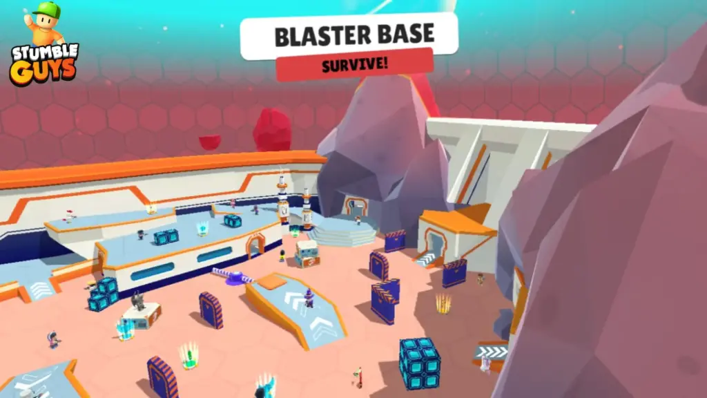 Stumble Guys map blaster base