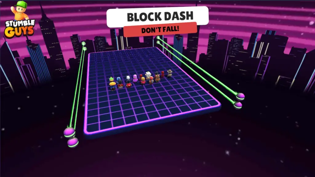 Stumble Guys map block dash