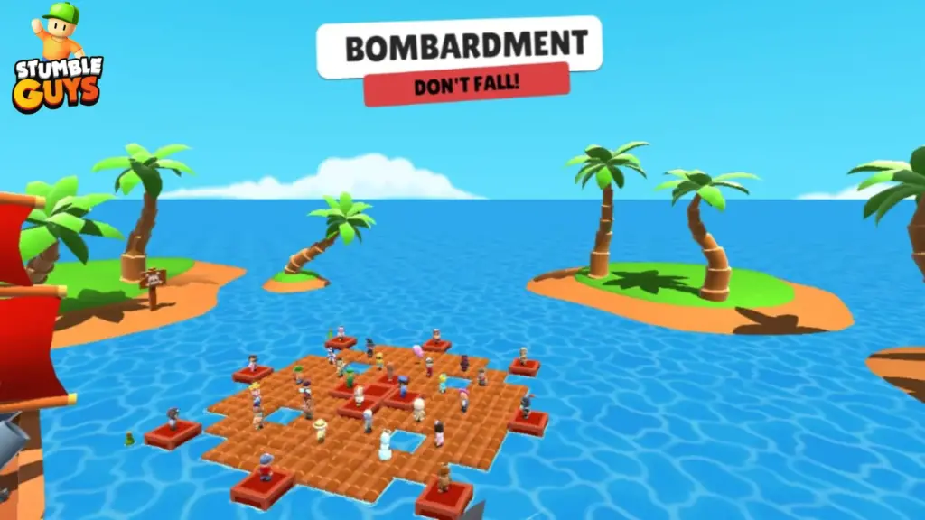 Stumble Guys map bombardment