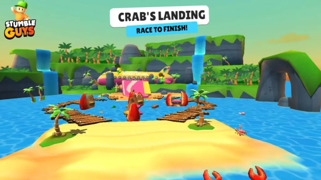 Stumble Guys map crab's landing