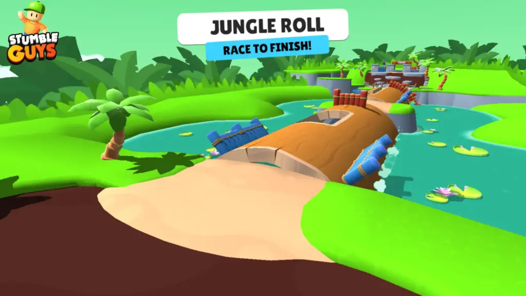 Stumble Guys map jungle roll