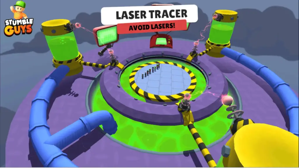 Stumble Guys map laser tracer