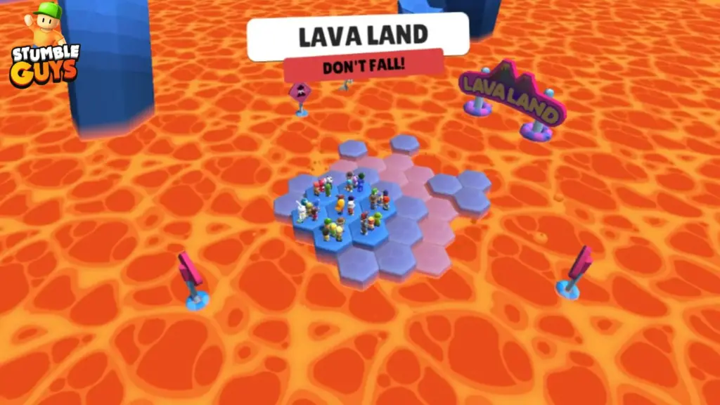 Stumble Guys map lava land