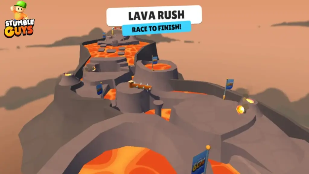 Stumble Guys map lava rush