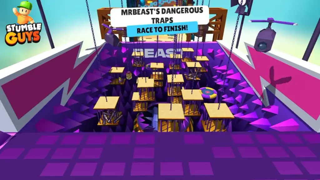 Stumble Guys MrBeast Dangerous Traps Map 1 Stumble Guys Mr beasts Dangerous Traps Map