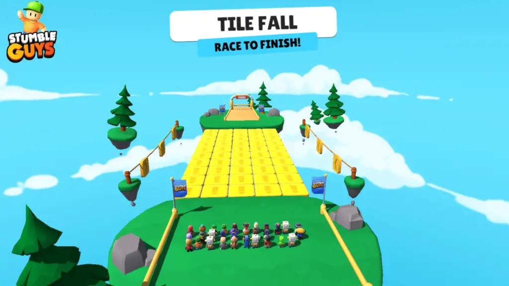 Stumble Guys map Tile fall