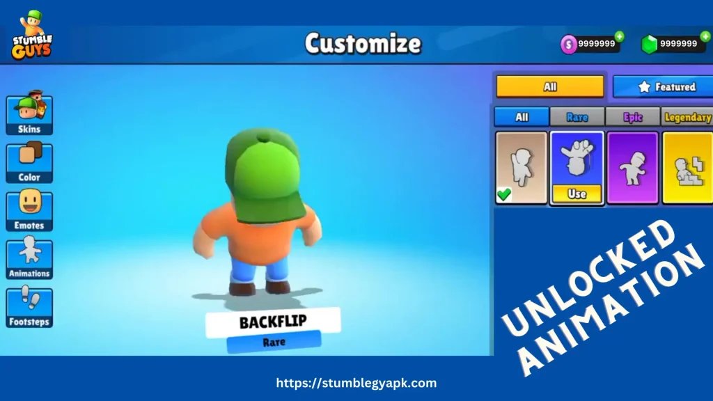 Stumble Guys Mod Apk Unlocked Animation