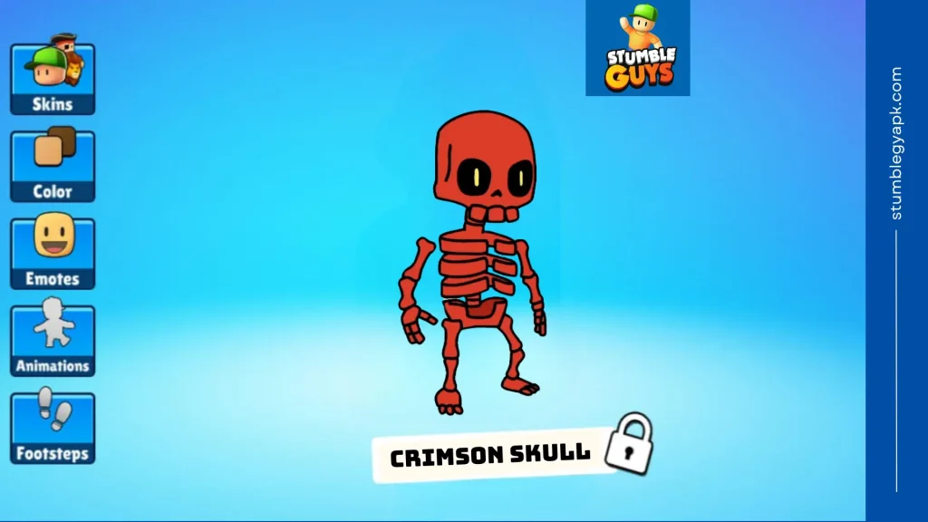 crimson skull rarest-Skin-in-Stumble-Guys