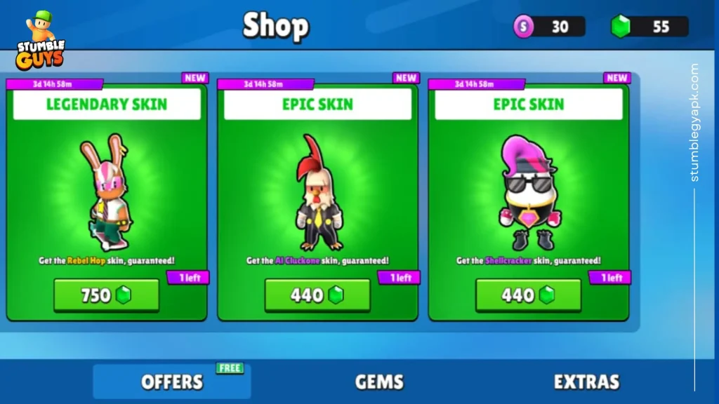 how to get rarest Skin in Stumble Guys shop
