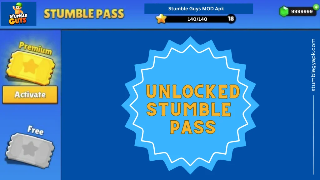 Stumble Guys Mod Apk Unlocked Stumble Pass