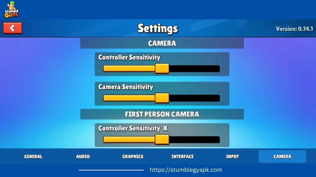 Camera Settings of Stumble Guys